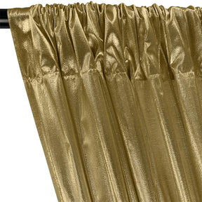Tissue Lame Rod Pocket Curtains (All Colors Available) - Gold