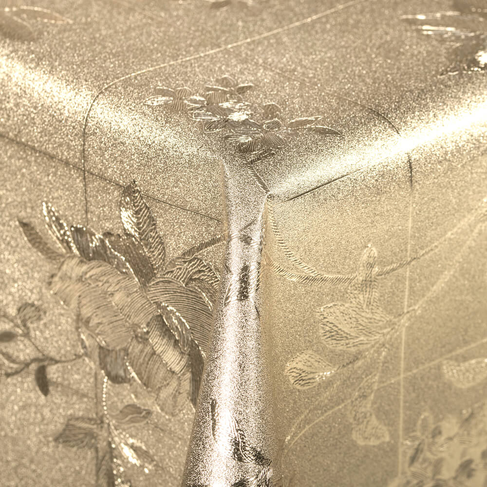 Grid Metallic Oilcloth Fabric Group