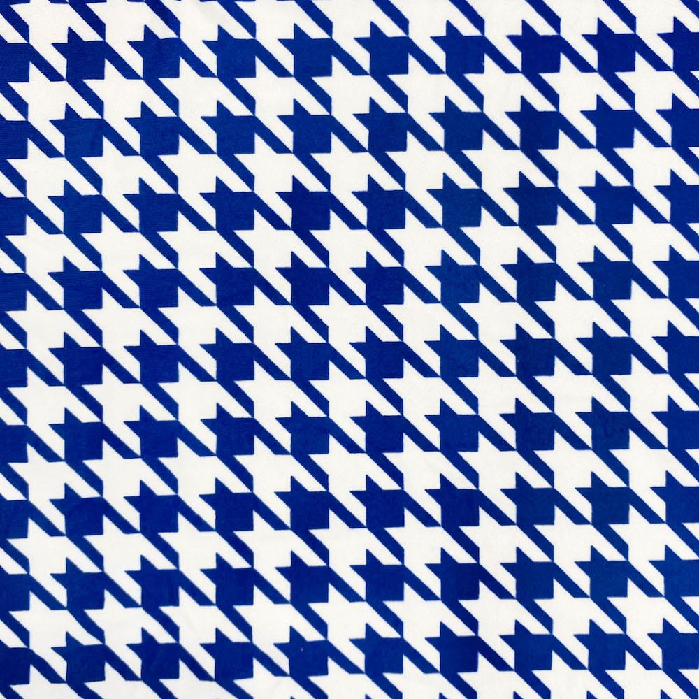 Royal Blue Houndstooth Print Dty Brushed 10 5 Fabric SV576920 1