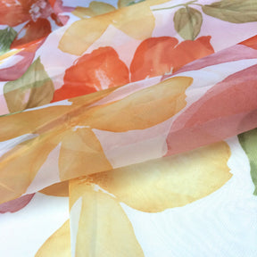 Floral Printed Sheer Voile (118") Fabric