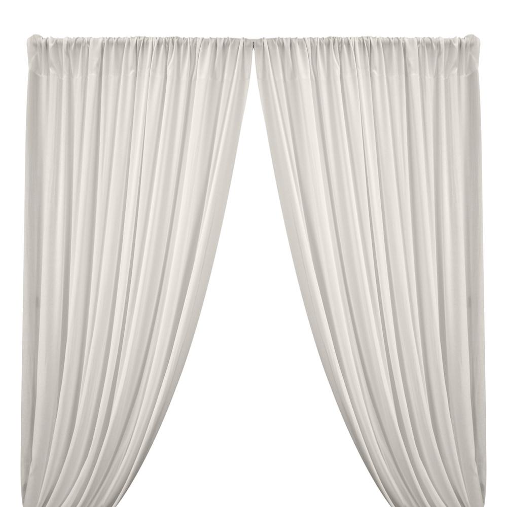 Rayon Challis Rod Pocket Curtains Ivory 1