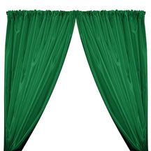 Charmeuse Satin Rod Pocket Curtains - Kelly Green