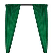 Cotton Flannel Rod Pocket Curtains - Kelly Green
