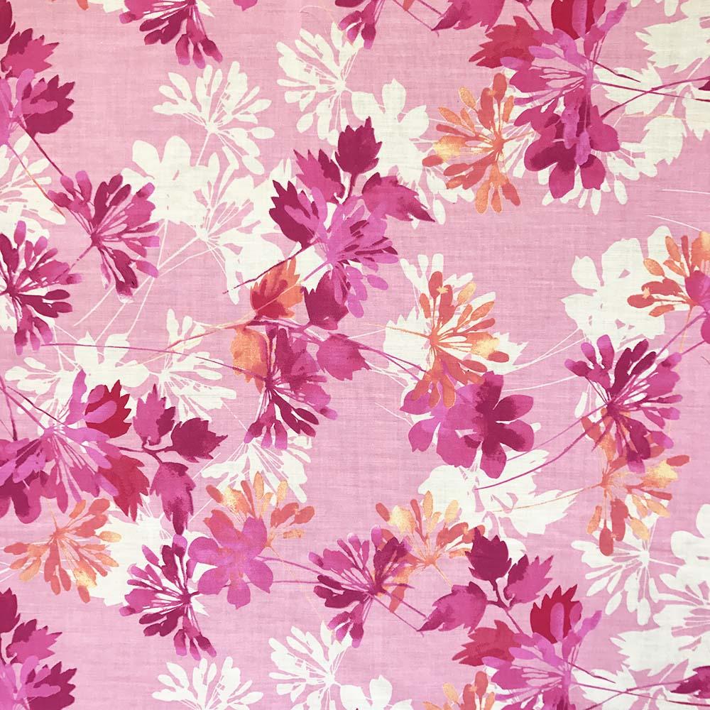 Kendall Pink Print Fabric Cotton Polyester Broadcloth 4.99/yard