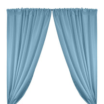 Polyester Twill Rod Pocket Curtains - Light Blue