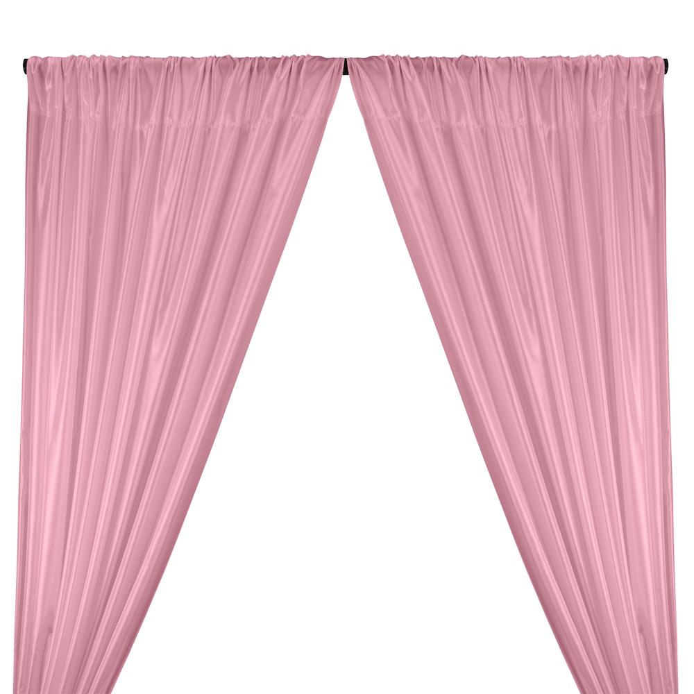 Light Pink Poly China Silk Lining Fabric Curtains with Pockets for