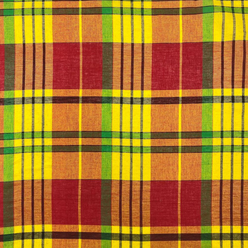 Madras Plaid Fabric (Style 320) 100% Cotton 44/45 Wide $4.99/Yard