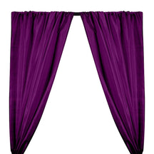 Silk Dupioni (54 Inch) Rod Pocket Curtains - Magenta