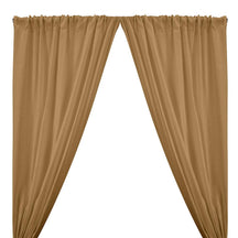 Natural Linen Rod Pocket Curtains - Mist Gold