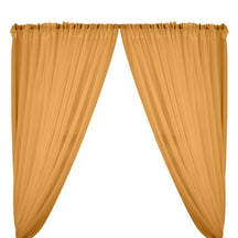 Sheer Voile Rod Pocket Curtains - Mist Gold
