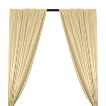 Silk Linen Matka Rod Pocket Curtains -  Natural