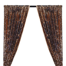 Two-Sided Reversible Sequins Rod Pocket Curtains - Navy / Champagne
