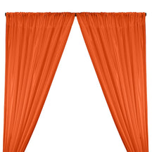 Poly China Silk Lining Rod Pocket Curtains - Neon Orange