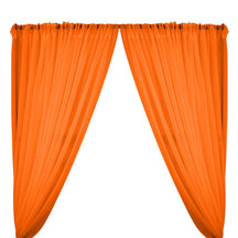Sheer Voile Rod Pocket Curtains - Neon Orange