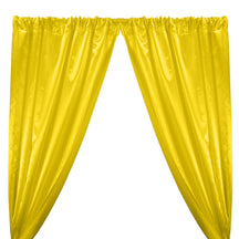 Bridal Satin Rod Pocket Curtains - Neon Yellow