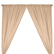 Polyester Taffeta Lining Rod Pocket Curtains - Nude