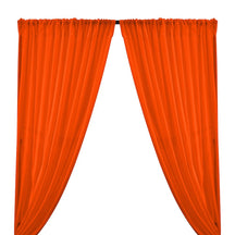 Cotton Voile Rod Pocket Curtains - Orange