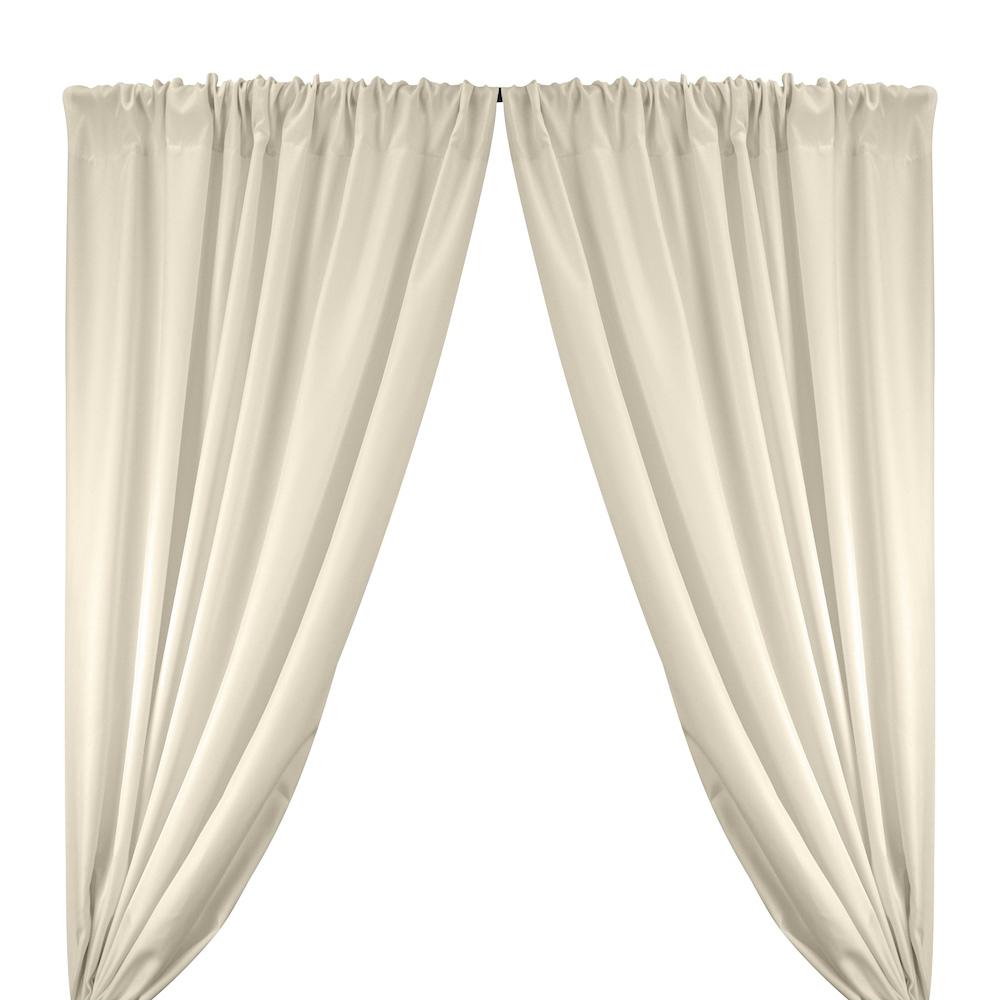 Twill Rod Pocket Curtains Off White 1