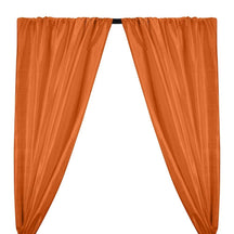 Silk Dupioni (54 Inch) Rod Pocket Curtains - Orange