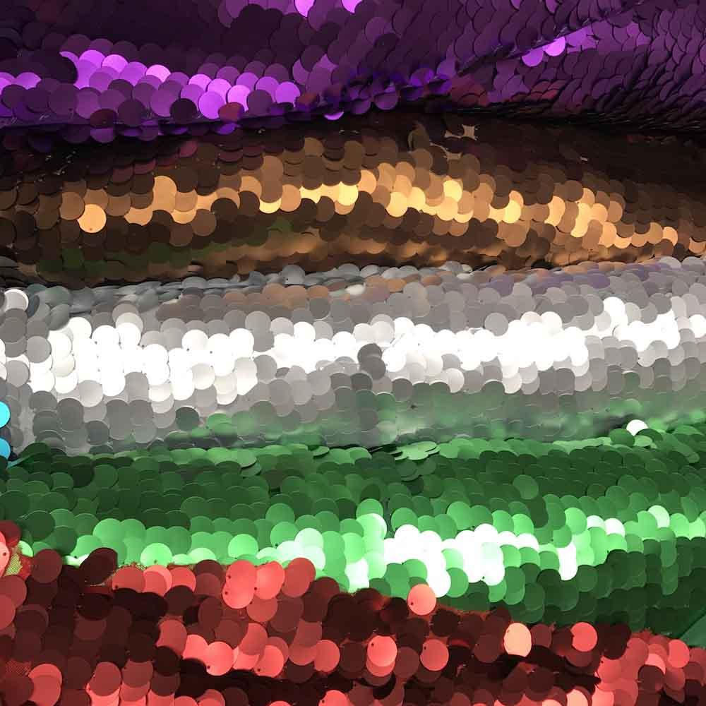 Rainbow Paillette Sequins Fabric