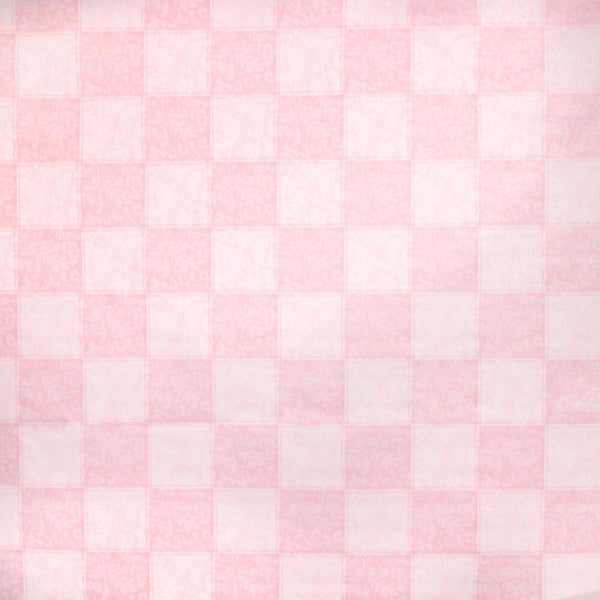 Pink Check Oilcloth Fabric SV578124 2