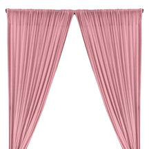 All-Over Micro Sequins Starlight On Stretch Mesh Rod Pocket Curtains - Pink