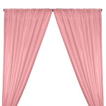Poly China Silk Lining Rod Pocket Curtains - Pink