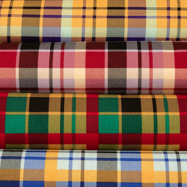 Plaid Print Cotton Fabric Group