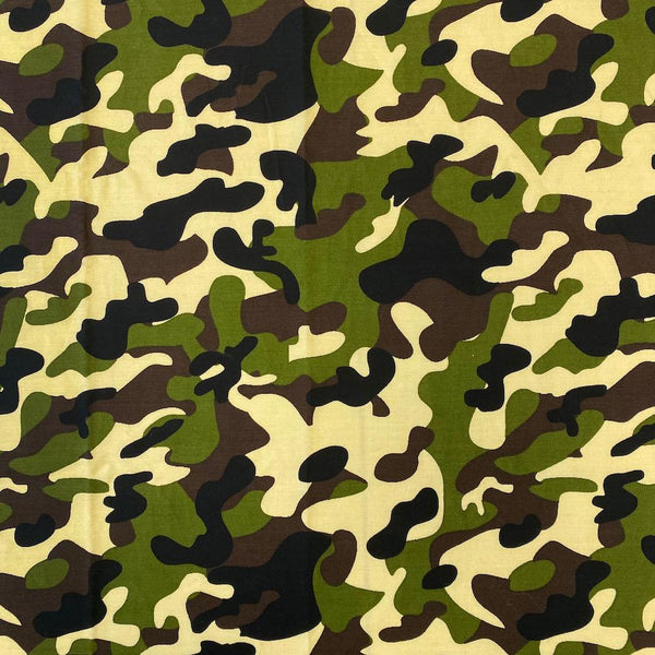 Military Camo Print Cotton Fabric Group