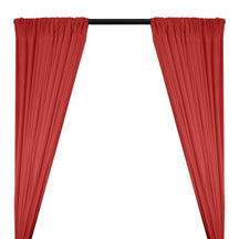 100% Cotton Broadcloth Rod Pocket Curtains - Red