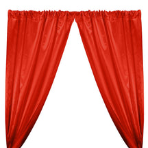 Bridal Satin Rod Pocket Curtains - Red