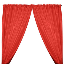 Charmeuse Satin Rod Pocket Curtains - Red