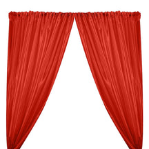Extra Wide Nylon Taffeta Rod Pocket Curtains - Red