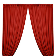 Rayon Challis Rod Pocket Curtains - Red
