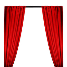 Silk Charmeuse Rod Pocket Curtains - Red