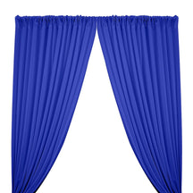 Scuba Double Knit Rod Pocket Curtains - Royal Blue