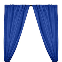 Silk Dupioni (54 Inch) Rod Pocket Curtains -  Royal Blue