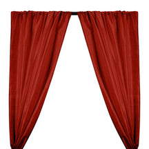Silk Dupioni (54 Inch) Rod Pocket Curtains -  Ruby Red