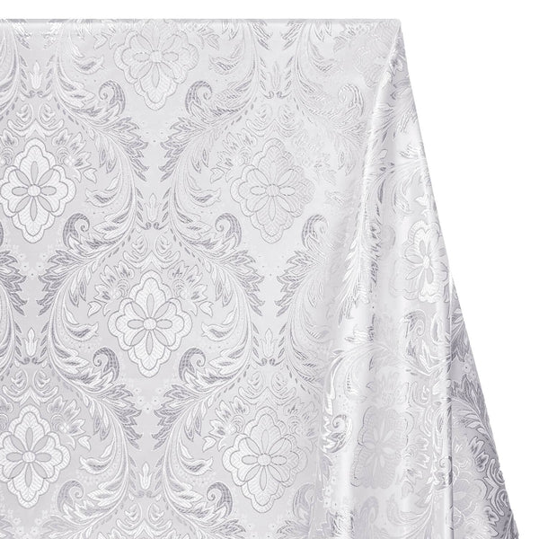 Floral Metallic Brocade Fabric SV571205 White / Silver Image A1