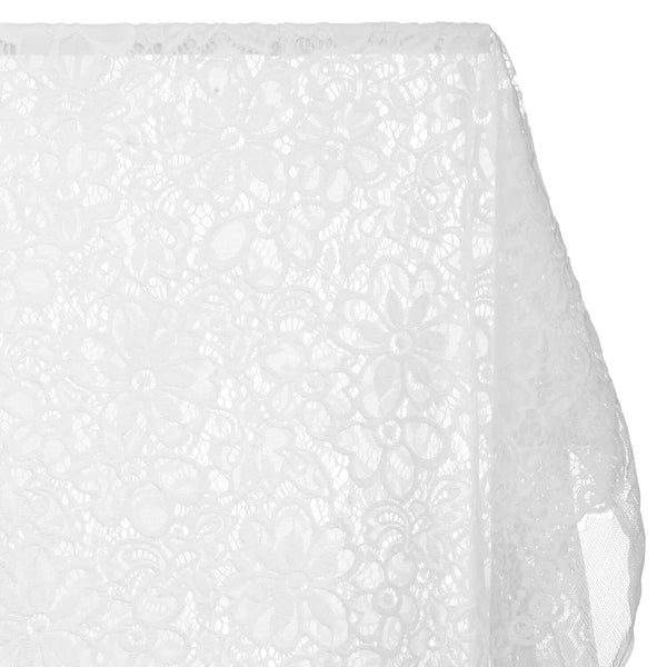 Florence Stretch Lace Fabric SV573510 White Image A1