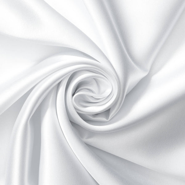 Stretch Charmeuse Satin Fabric SV575780 White A2