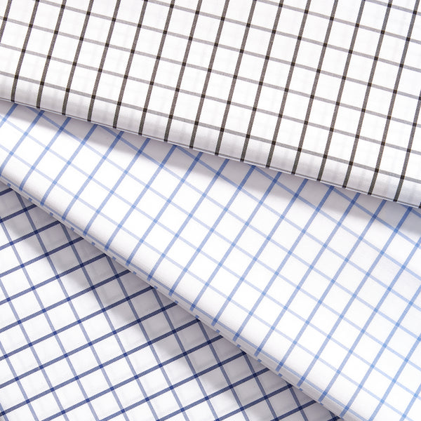 Suave 1 2 Gingham Check Shirting Poplin Fabric Group