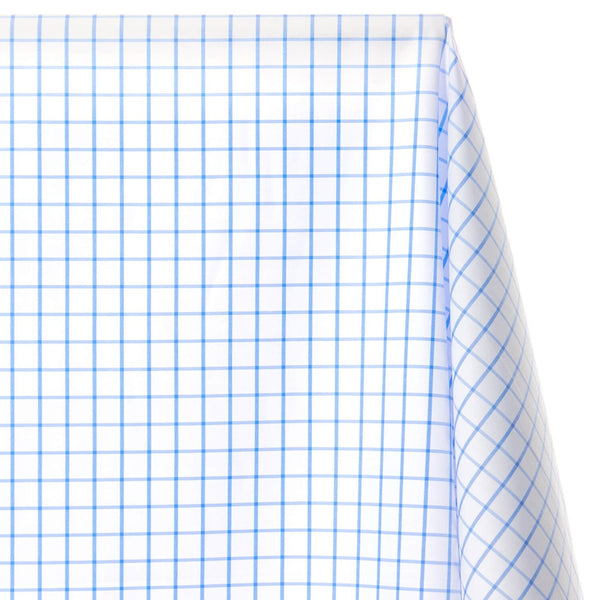 Suave 1 2 Gingham Check Shirting Poplin Fabric SV578363 Light Blue 1