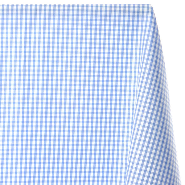 Suave 1 8 Gingham Check Shirting Poplin Fabric SV578378 Light Blue 1