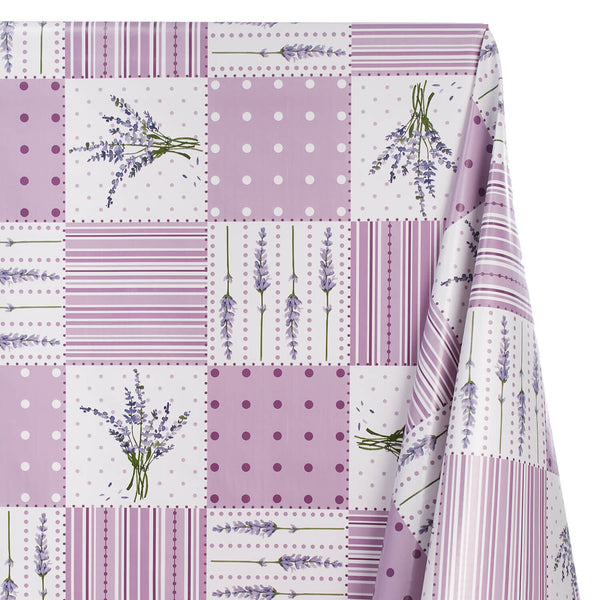 Lavender Patchwork Oilcloth Fabric SV578933 1