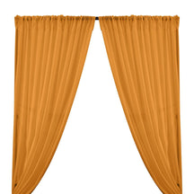 Cotton Voile Rod Pocket Curtains - Saffron