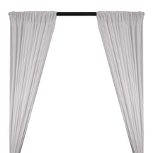 100% Cotton Broadcloth Rod Pocket Curtains - Silver