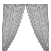 Extra Wide Nylon Taffeta Rod Pocket Curtains - Silver