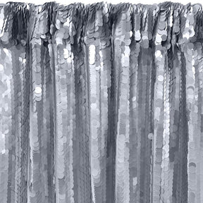 Paillette Circle Sequins Rod Pocket Curtains (All Colors Available) - Silver