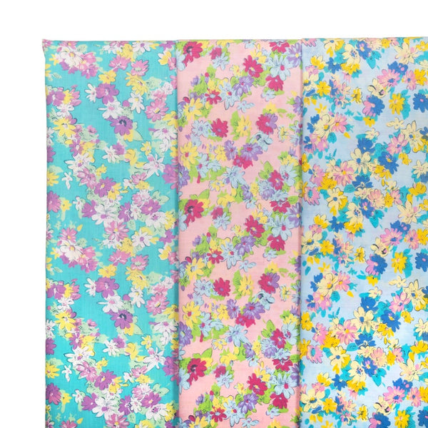 Spring Flower Broadcloth Fabric Group